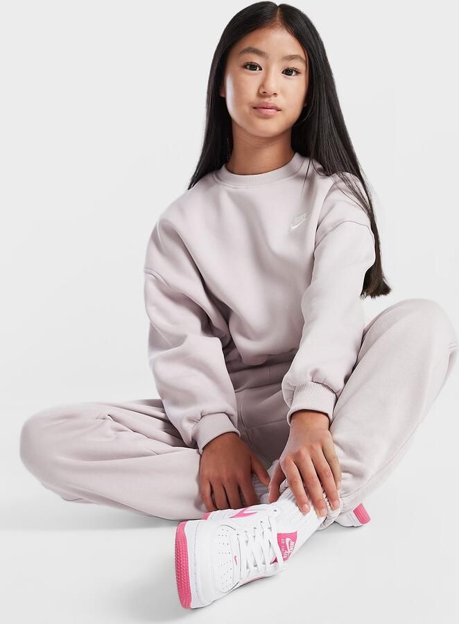 Nike Sweatshirt met ronde hals en recht design voor Sportswear Club Fleece Platinum Violet Platinum Violet