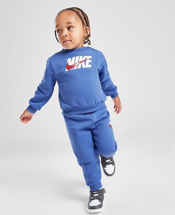 Nike Swoosh Fade Crew Tracksuit Infant Blauw