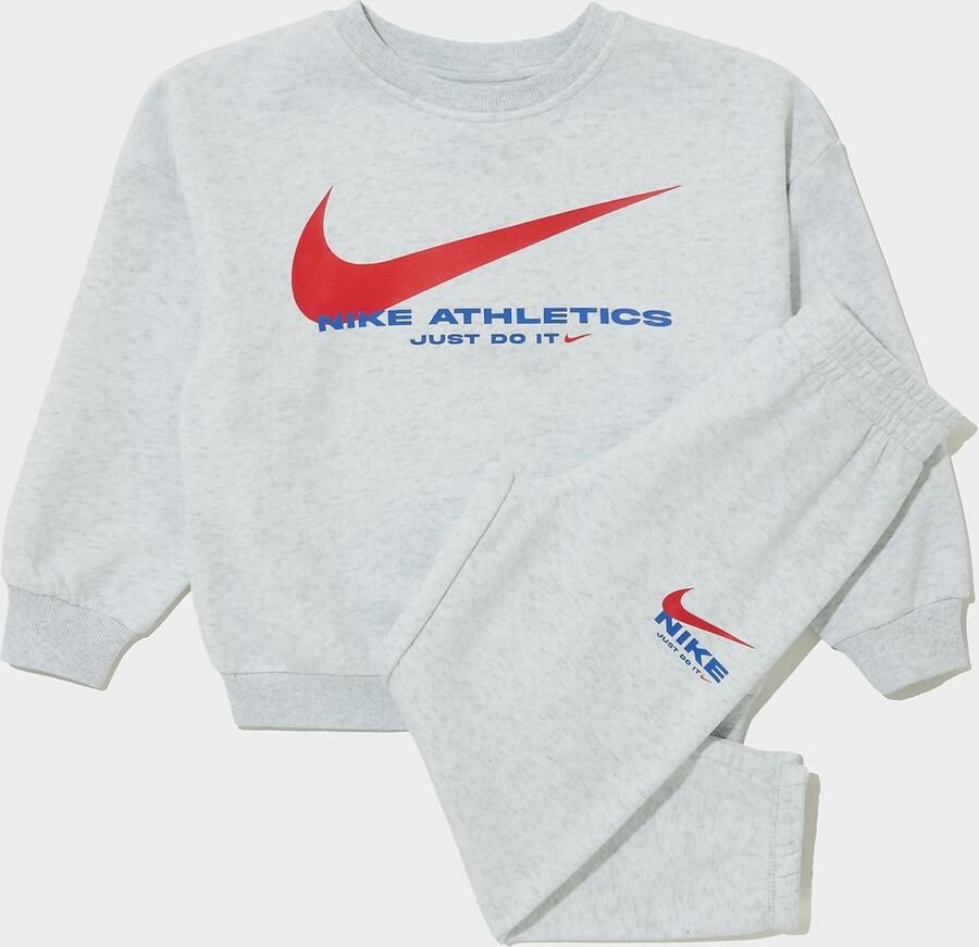 Nike Swoosh Fleece Tracksuit Children Grijs Kind Grijs