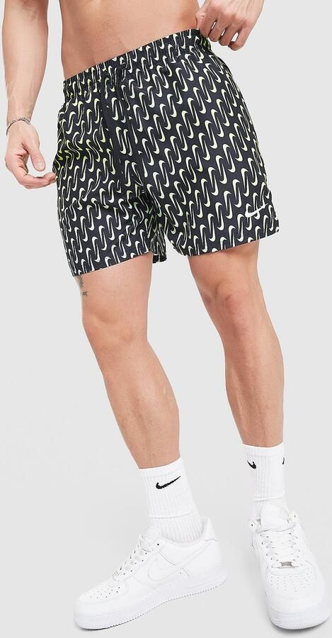 Nike Swoosh Link Fade Swim Shorts Zwart- Heren Zwart