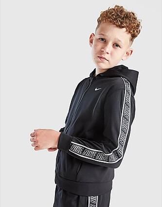 Nike Tape Poly Full Zip Hoodie Junior Black Kind Black