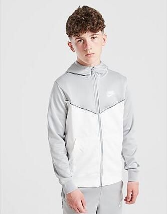Nike Tape Poly Full Zip Hoodie Junior Light Smoke Grey Kind Light Smoke Grey