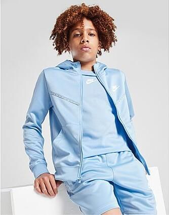 Nike Tape Poly Full Zip Hoodie Junior Psychic Blue Kind Psychic Blue