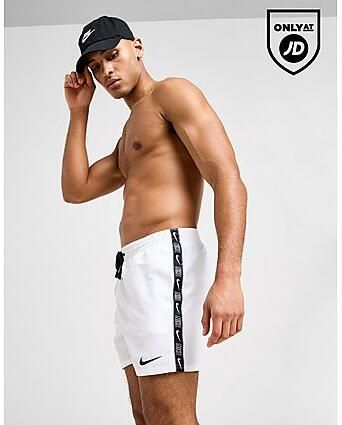 Nike Tape Swim Shorts White- Heren White