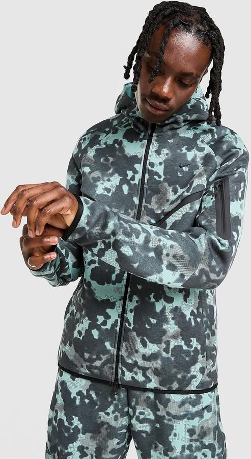 Nike Tech Fleece Camo Hoodie Blauw- Heren Blauw