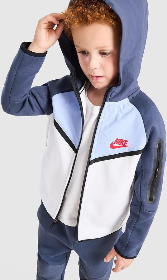 Nike Tech Fleece Mix Fabric Tracksuit Children Blauw Kind Blauw