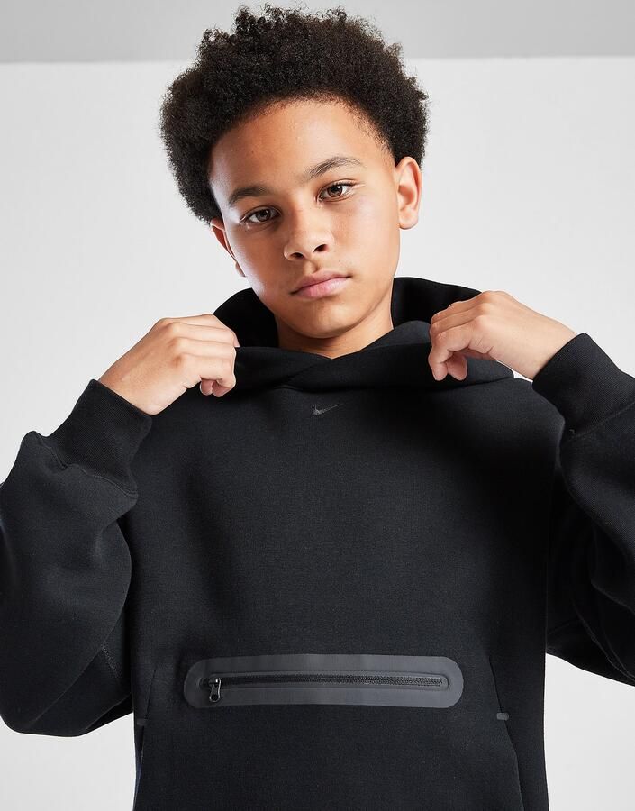 Nike Tech Fleece Oversized Hoodie Junior Zwart