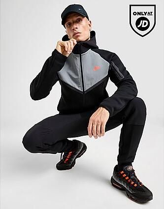 Nike Tech Mix Full Zip Hoodie Zwart- Heren Zwart - Foto 2