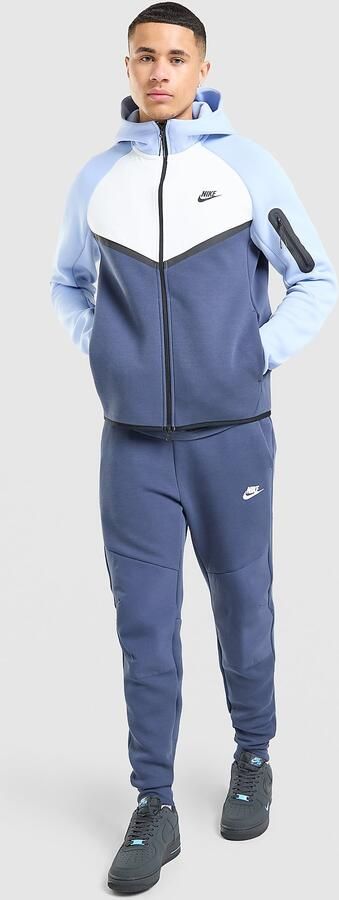 Nike Tech Mix Full Zip Hoodie Blauw- Heren Blauw