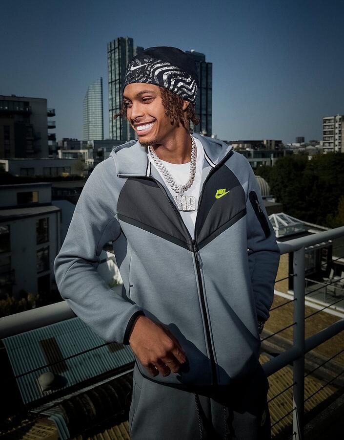 Nike Tech Mix Full Zip Hoodie Grijs- Heren Grijs