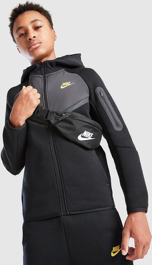 Nike Tech Mix Full Zip Hoodie Junior Zwart Kind Zwart
