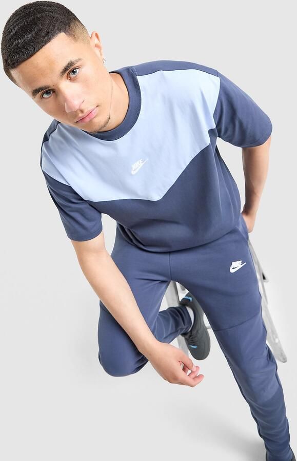 Nike Tech Mix T-Shirt Blauw- Heren Blauw