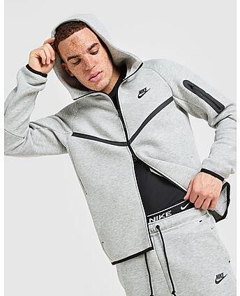 Nike Tech Windrunner herenjack van fleece met rits over de hele lengte Tech Dark Grey Heather- Heren Dark Grey Heather - Foto 4