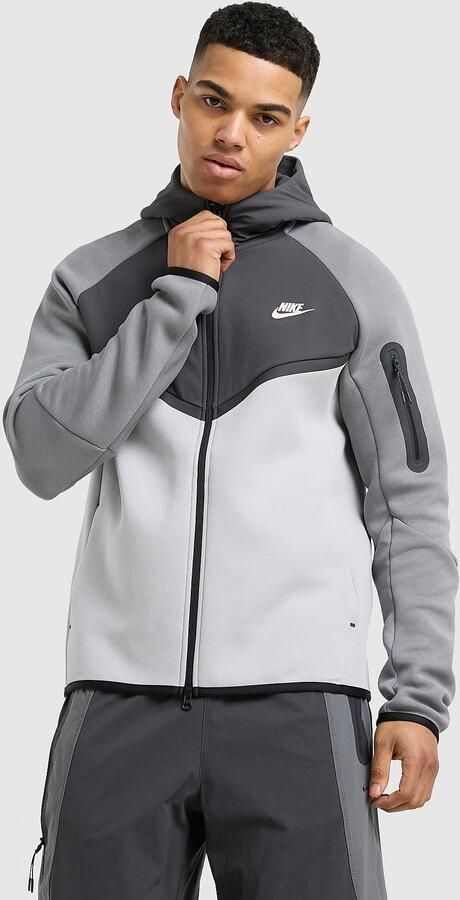 Nike Tech Windrunner herenjack van fleece met rits over de hele lengte Tech Grijs- Heren Grijs