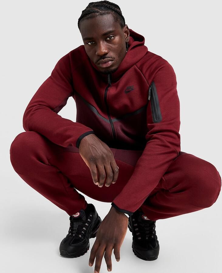 Nike Tech Windrunner herenjack van fleece met rits over de hele lengte Tech Rood- Heren Rood - Foto 2