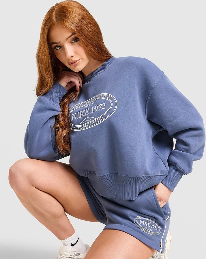 Nike Tennis 1972 Crew Sweatshirt Blauw- Dames Blauw