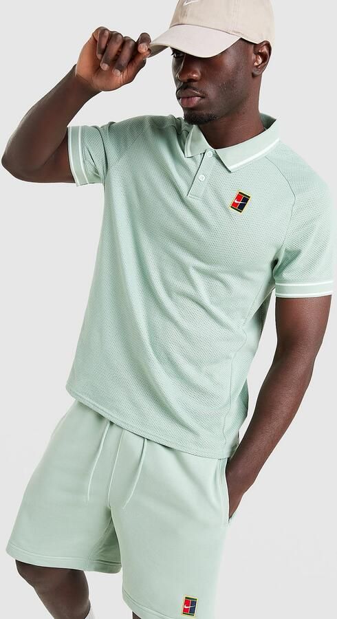 Nike Tennispolo voor heren Court Heritage Groen- Heren Groen