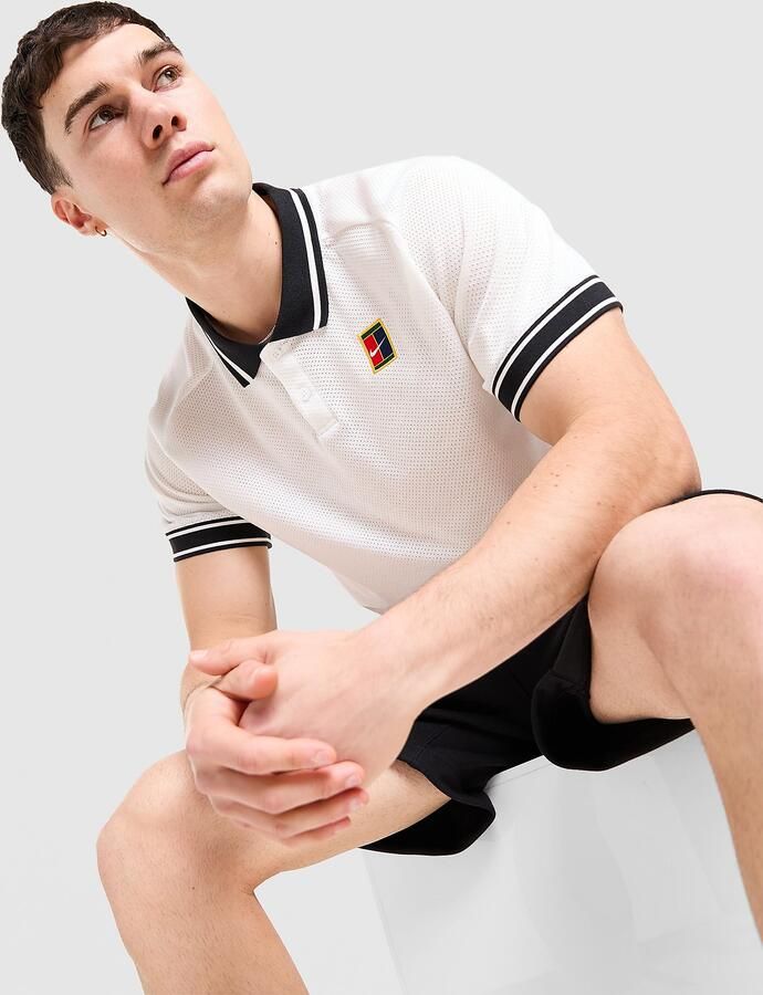 Nike Tennispolo voor heren Court Heritage Wit- Heren Wit