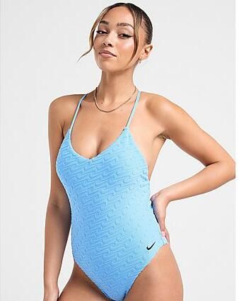 Nike Terry Swimsuit Blue- Dames Blue