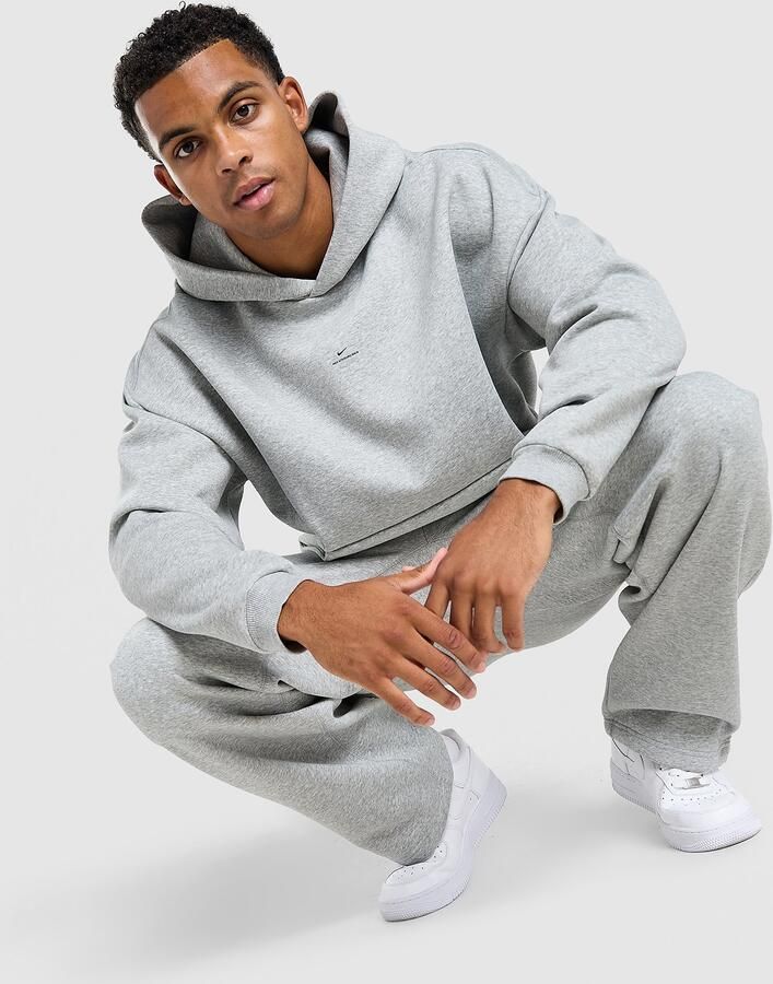 Nike Therma-FIT geborstelde basketbalhoodie voor heren Standard Issue Grijs- Heren Grijs
