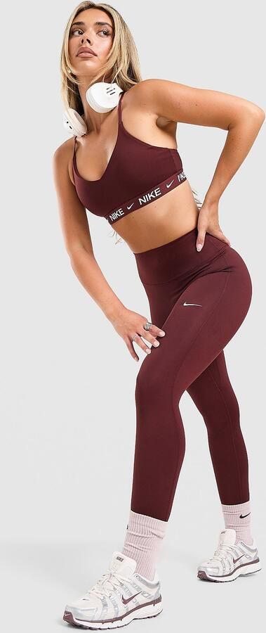 Nike Training One Stirrup Leggings Rood- Dames Rood