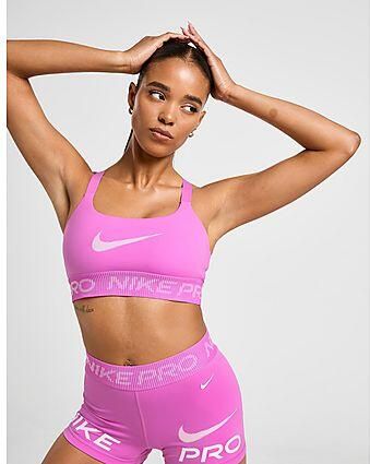 Nike Training Pro Light Support Sports Bra Pink- Dames Pink