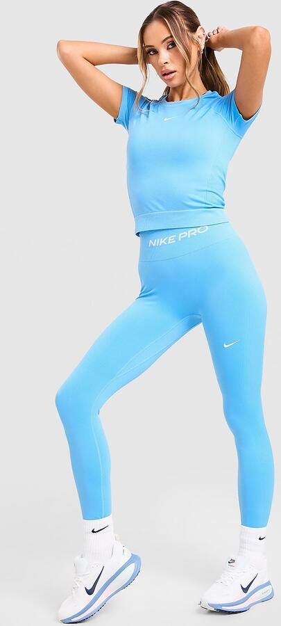 Nike Training Pro Seamless Leggings Blauw- Dames Blauw