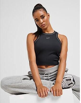 Nike Training Swoosh Crop Tank Top Black- Dames Black