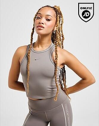 Nike Training Swoosh Crop Tank Top Brown- Dames Brown