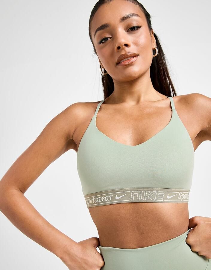Nike Verstelbare padded sport-bh met lichte ondersteuning Indy Groen- Dames Groen
