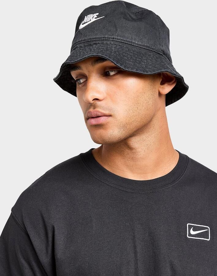Nike Washed Bucket Hat Zwart- Dames Zwart