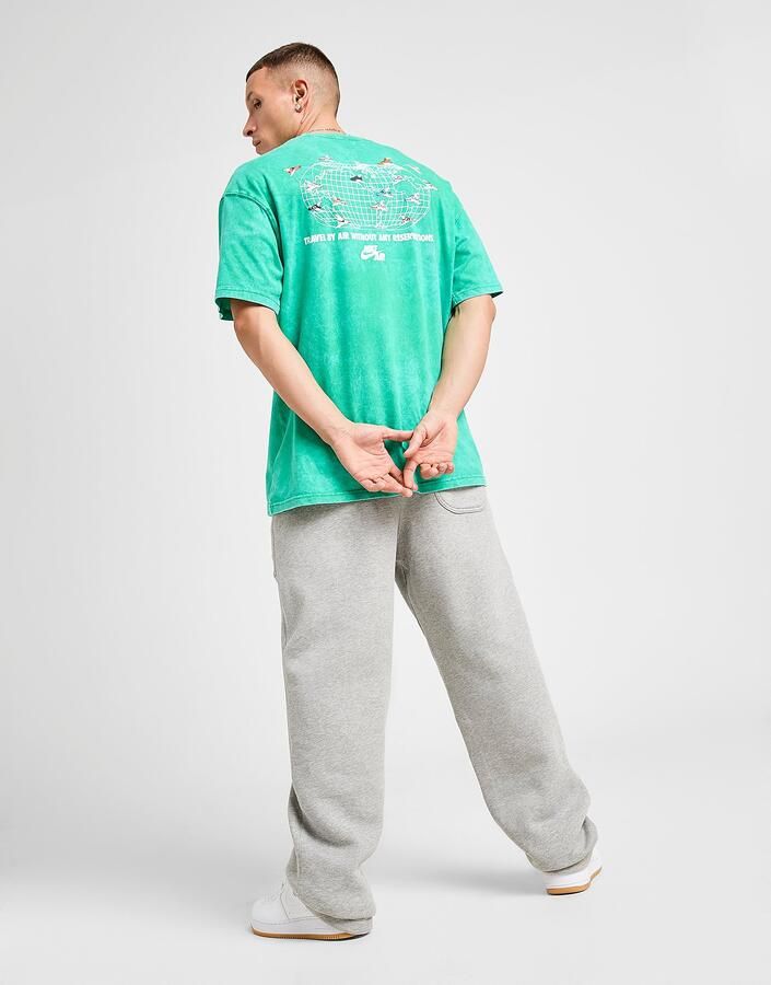 Nike Washed Globe Graphic T-Shirt Groen- Heren Groen