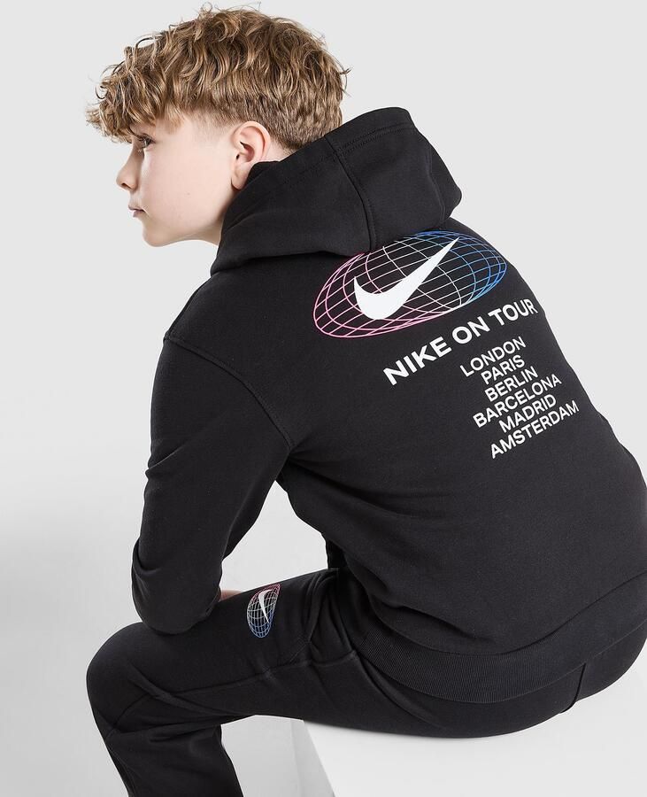 Nike World Tour Hoodie Junior Zwart
