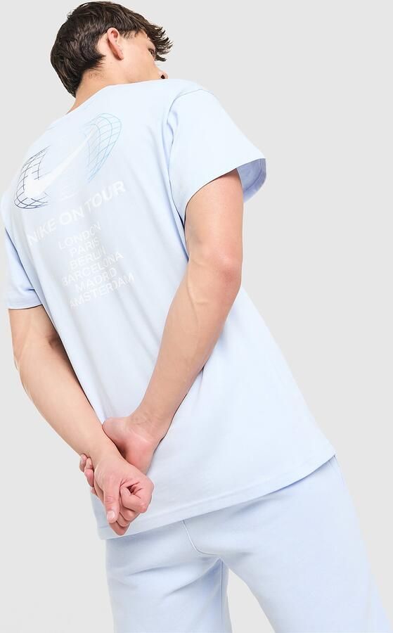 Nike World Tour T-Shirt Blauw- Heren Blauw