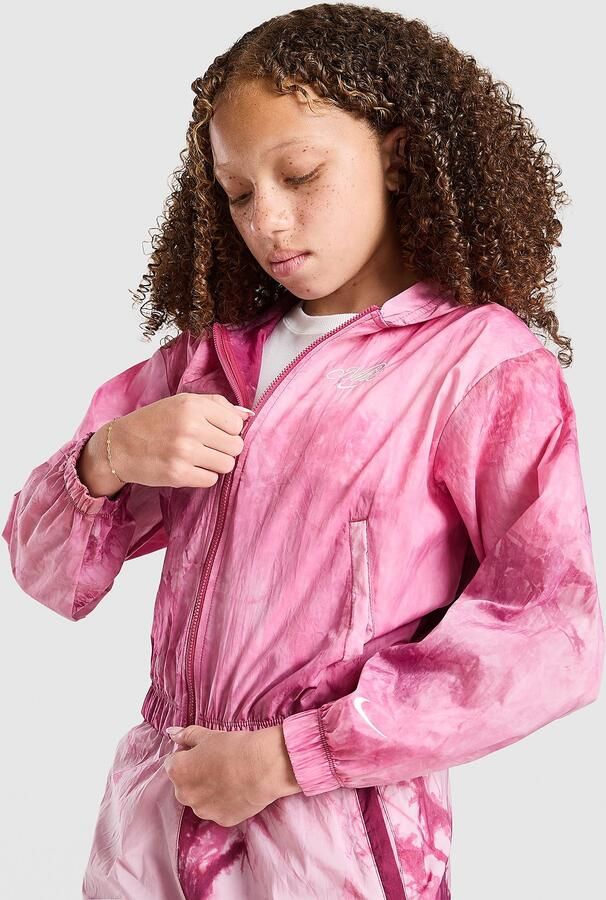 Nike Woven All Over Print Track Jacket Junior Roze Kind Roze