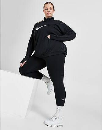 Nike One Legging met hoge taille voor dames (Plus Size) Black White- Dames