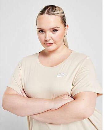 Nike Plus Size Club T-Shirt Brown- Dames