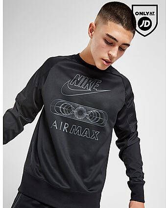 Nike Sportswear Air Max Sweatshirt met ronde hals voor heren Black White- Heren