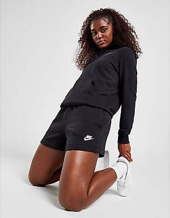 Nike Sportswear Club Fleece Damesshorts met halfhoge taille Black White- Dames