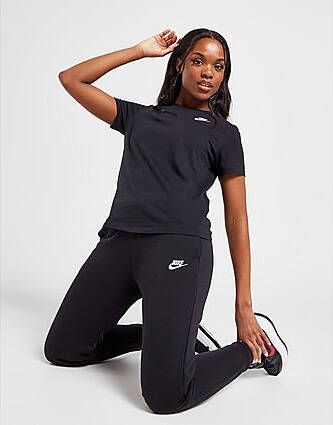 Nike Sportswear Club Fleece Joggingbroek met halfhoge taille voor dames Black White- Dames