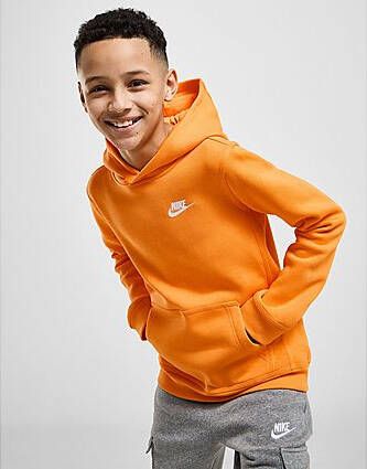 Nike Sportswear Club Hoodie voor kids Vivid Orange White Kind