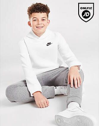 Nike Sportswear Club Hoodie voor kids White Black Kind