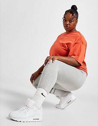 Nike Sportswear Essential 7 8-legging met halfhoge taille voor dames (Plus Size) Dark Grey Heather White- Dames