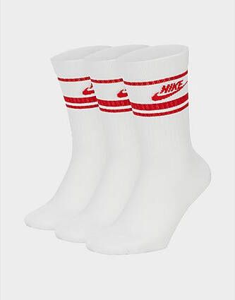 Nike Sportswear Essential Crew sokken (3 paar) WHITE- Dames
