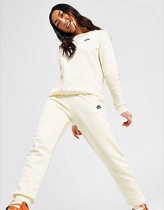 Nike Sportswear Club Fleece Joggingbroek met halfhoge taille voor dames Coconut Milk Black- Dames