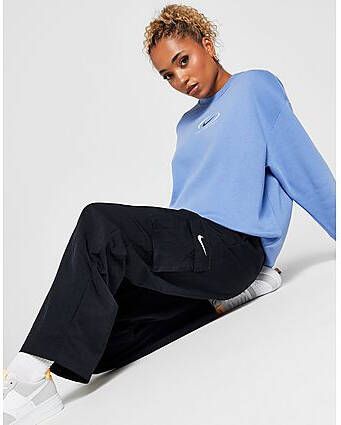 Nike Sportswear Essential Geweven cargobroek met hoge taille voor dames Black White- Dames
