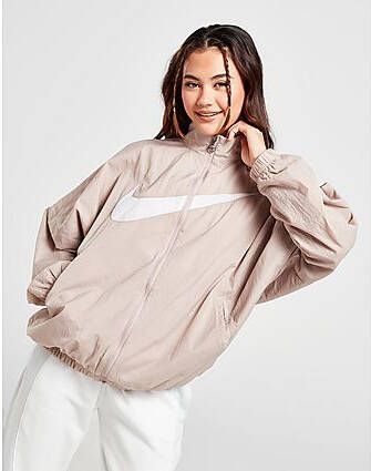 Nike Sportswear Essential Geweven damesjack Diffused Taupe White- Dames