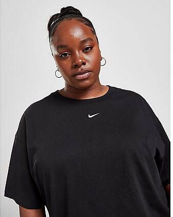 Nike Sportswear Essential Oversized damestop met korte mouwen (Plus Size) Black White- Dames