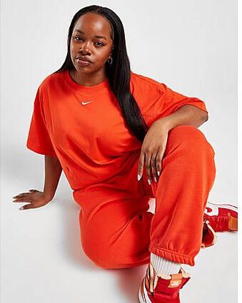 Nike Sportswear Essential Oversized damestop met korte mouwen (Plus Size) Picante Red White- Dames