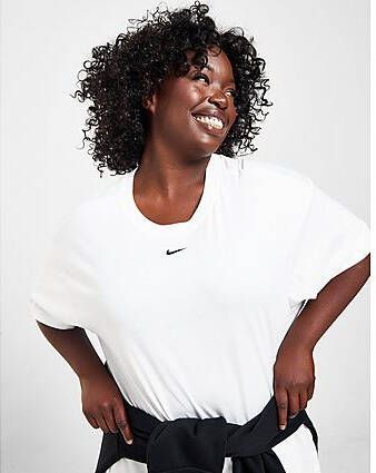 Nike Sportswear Essential Oversized damestop met korte mouwen (Plus Size) White Black- Dames